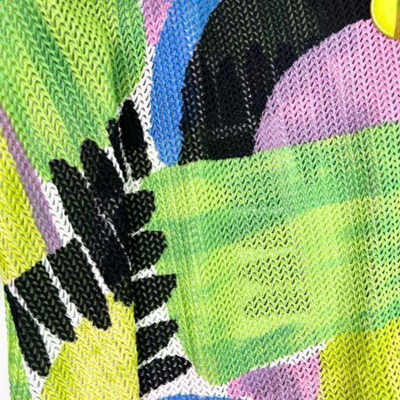 Joseph Ribkoff Sweater Women 12 free Mesh Asymmetric Lagenlook artsy art to wear - Picture 5 of 12